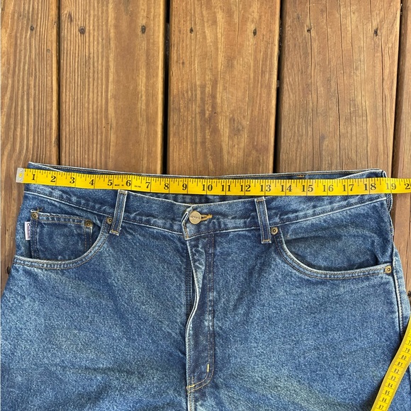 Carhartt Flannel Lined Blue Jeans Mens 36x34 Regular Fit Blue Plaid Lining - Picture 5 of 16